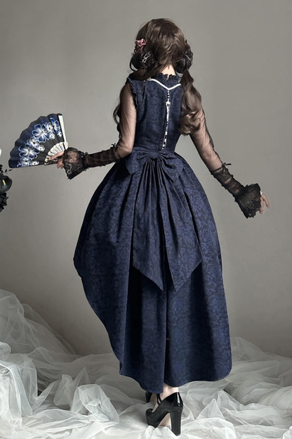 Sleeveless Fishtail Elegant Dress + Sheer Top