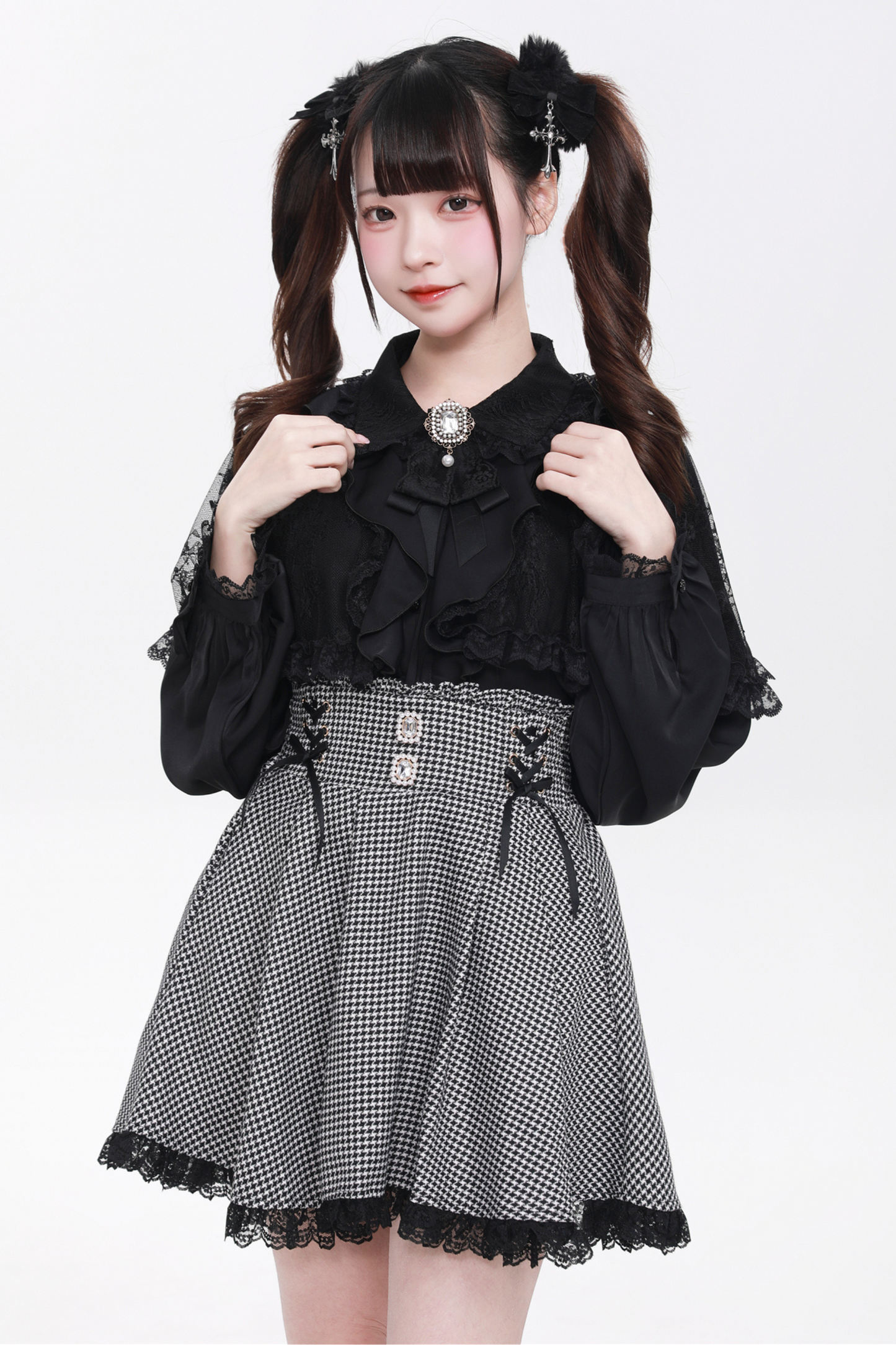 Stone Buckle Straps Skirt