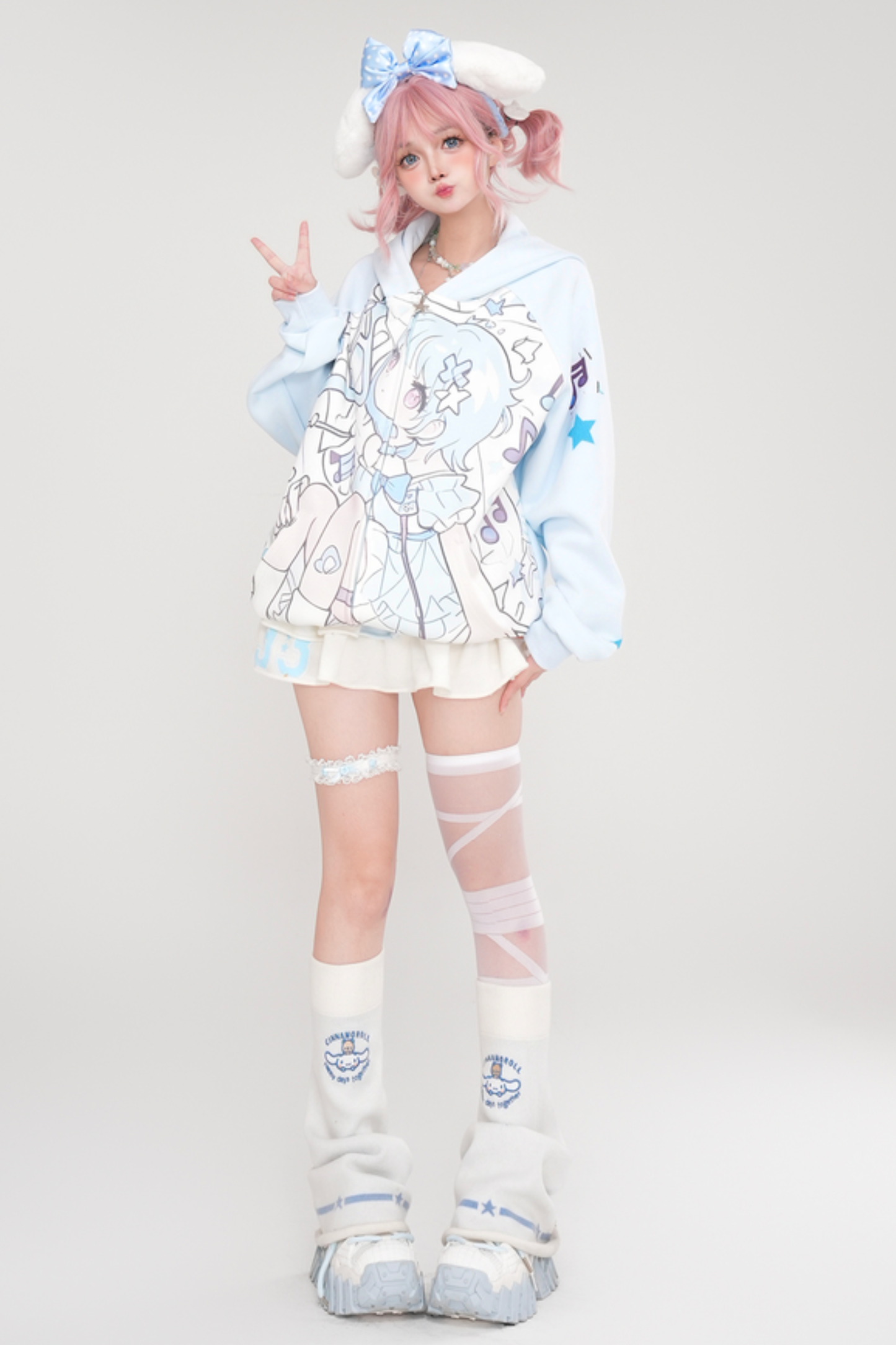 レースアニメフーデッドジャケット