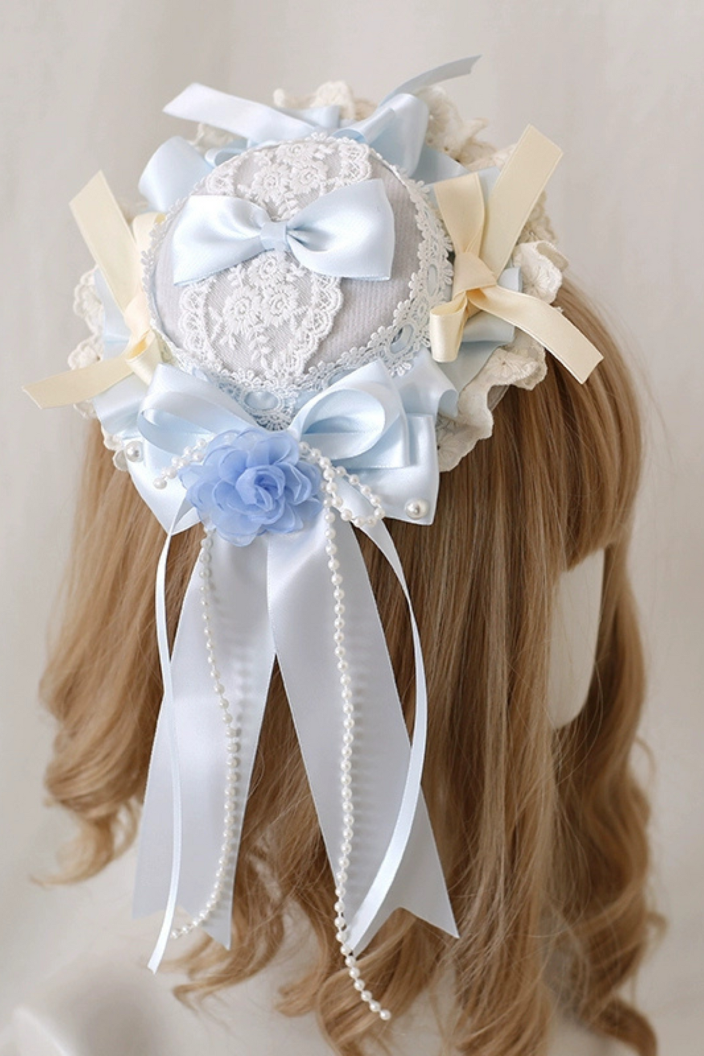 Ice Blue Frilled Lolita Accessories