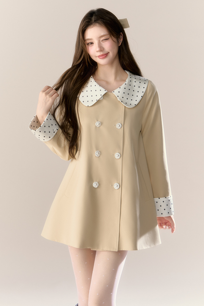 ココドールカラードットトレンチコート