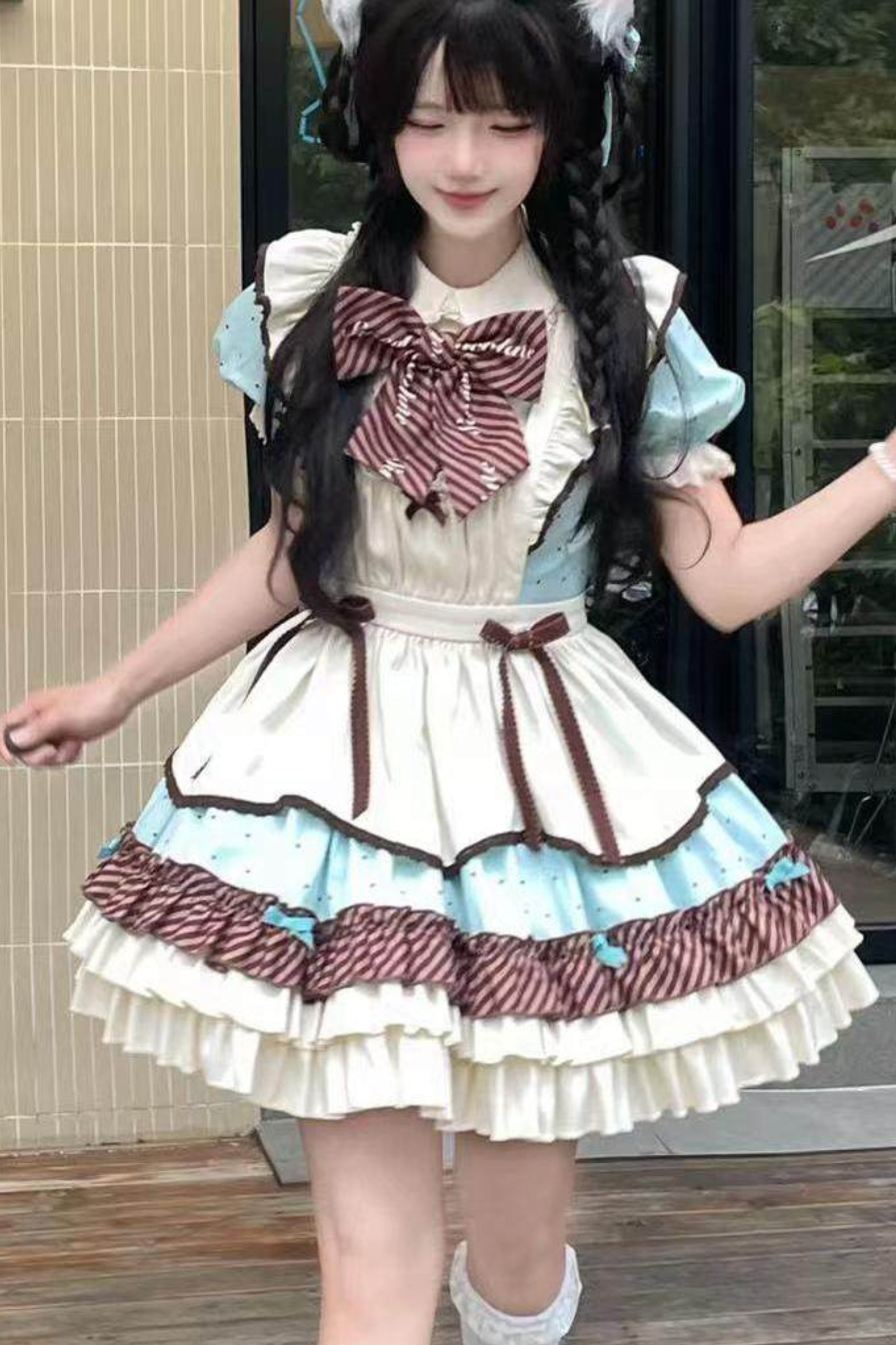 Cream Little Sweet Maid Lolita Dress