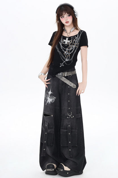 スイートクールアジアンルーズパンツ