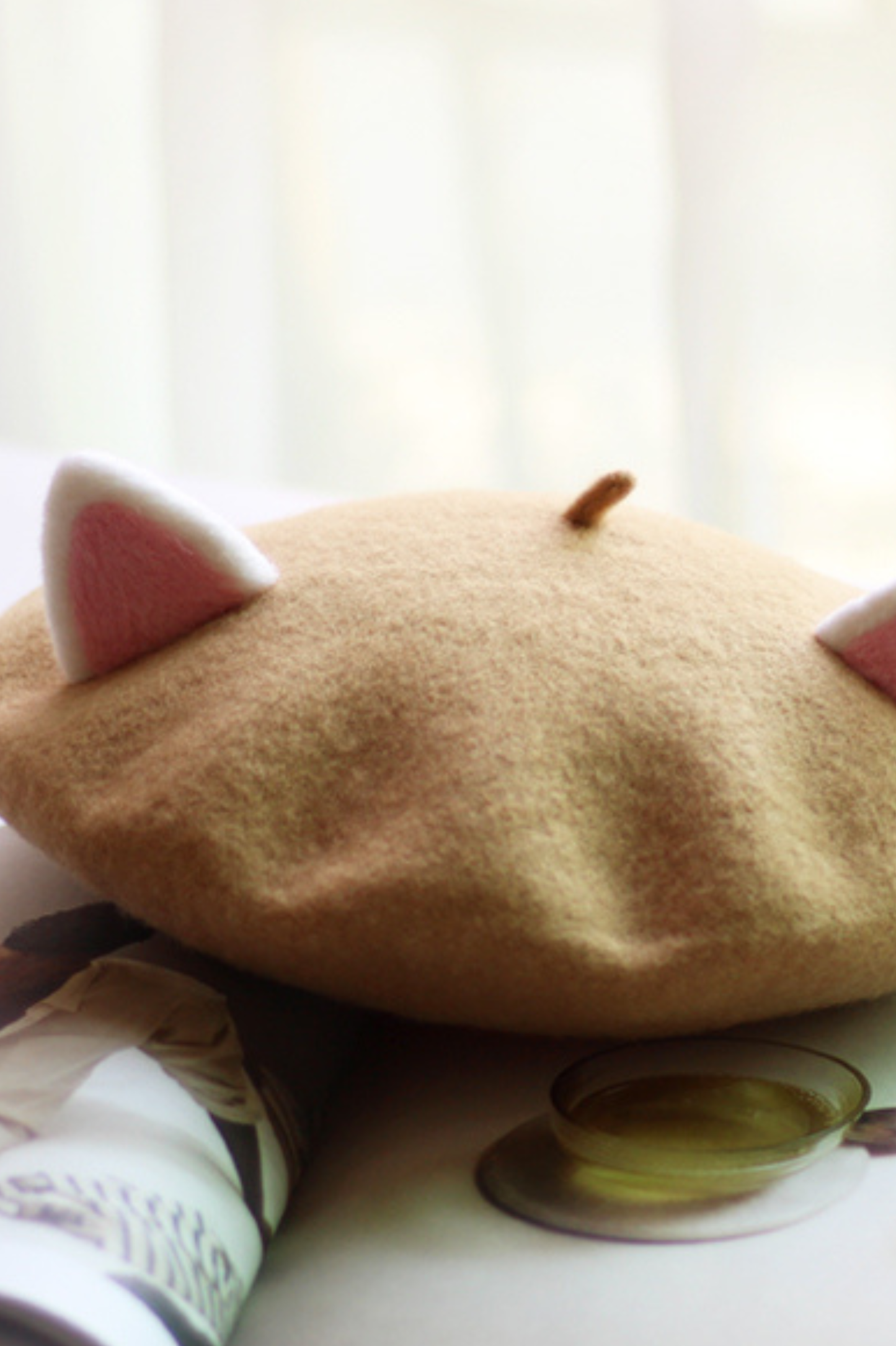 Milky Cat Ear Beret