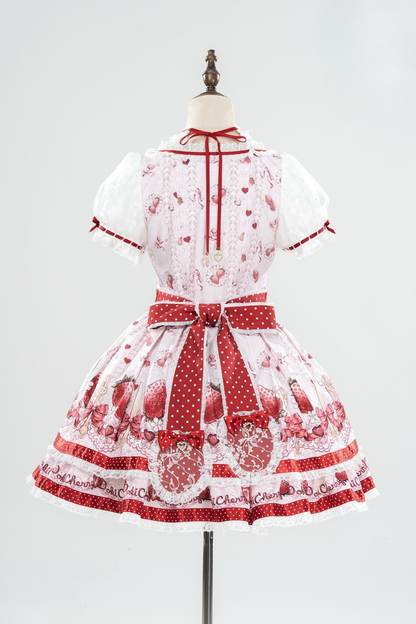 [Vorbestellung bis 3. April] Strawberry-Story-Lolita-Kleid + Accessoires