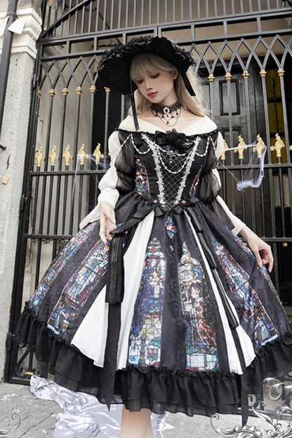 Classical Elegant Dark Gothic Kula Lolita Dress