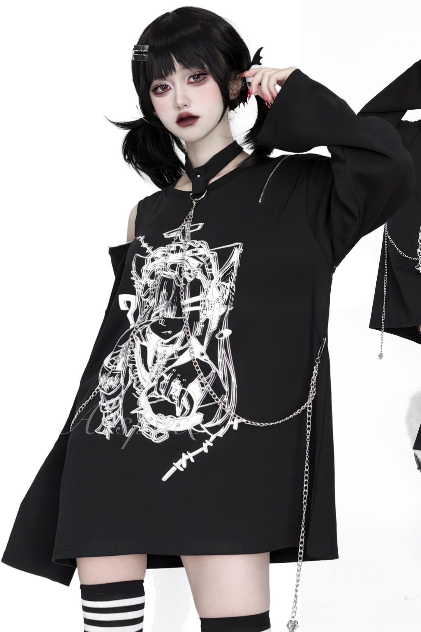 Melancholy Sculpture Off-Shoulder Top