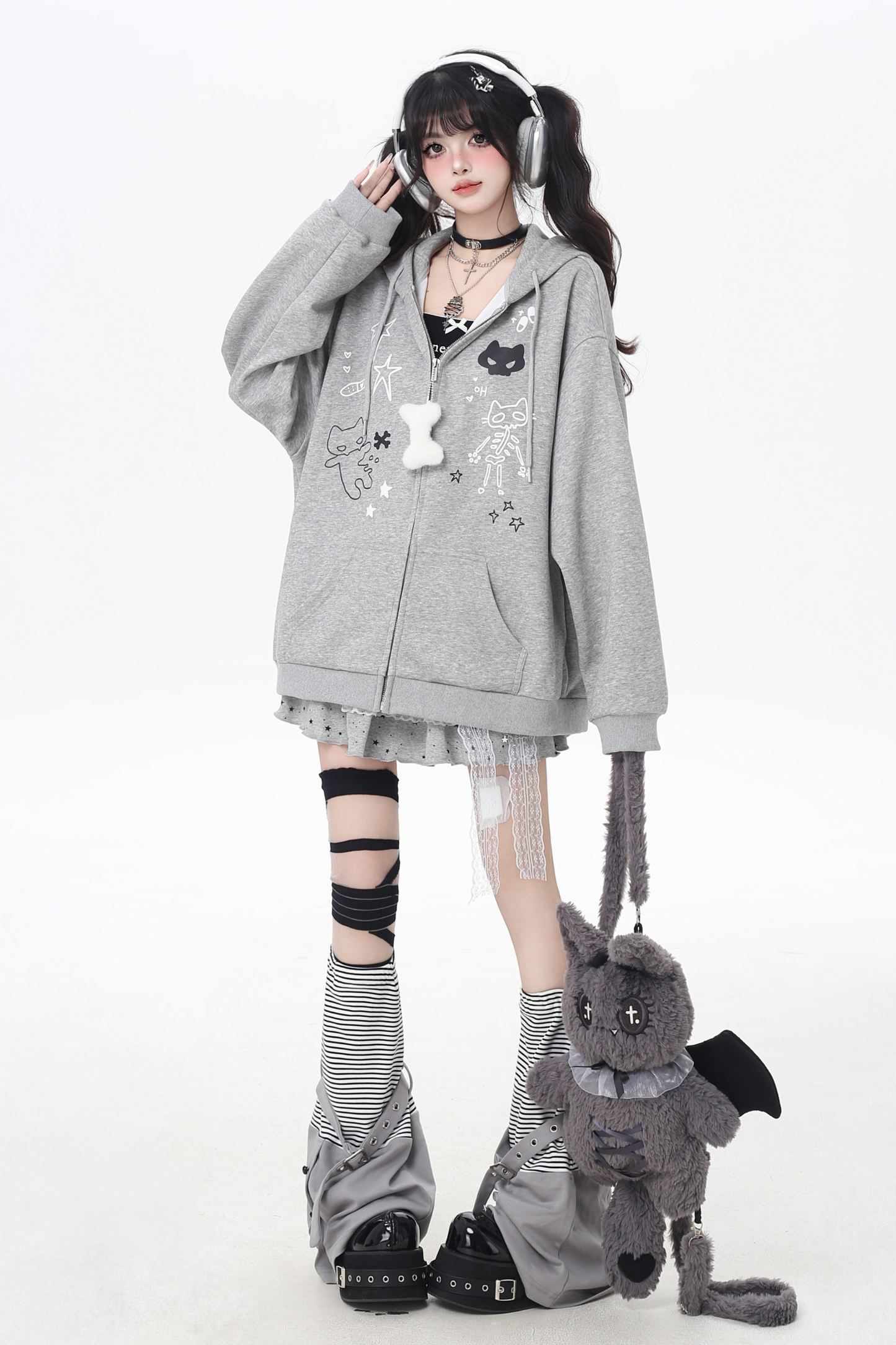 Cat Ear Hood Loose Sweatshirt Hoodie