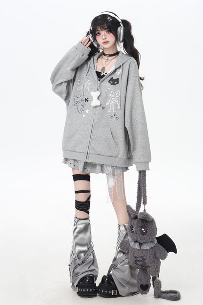 Cat Ear Hood Loose Sweatshirt Hoodie
