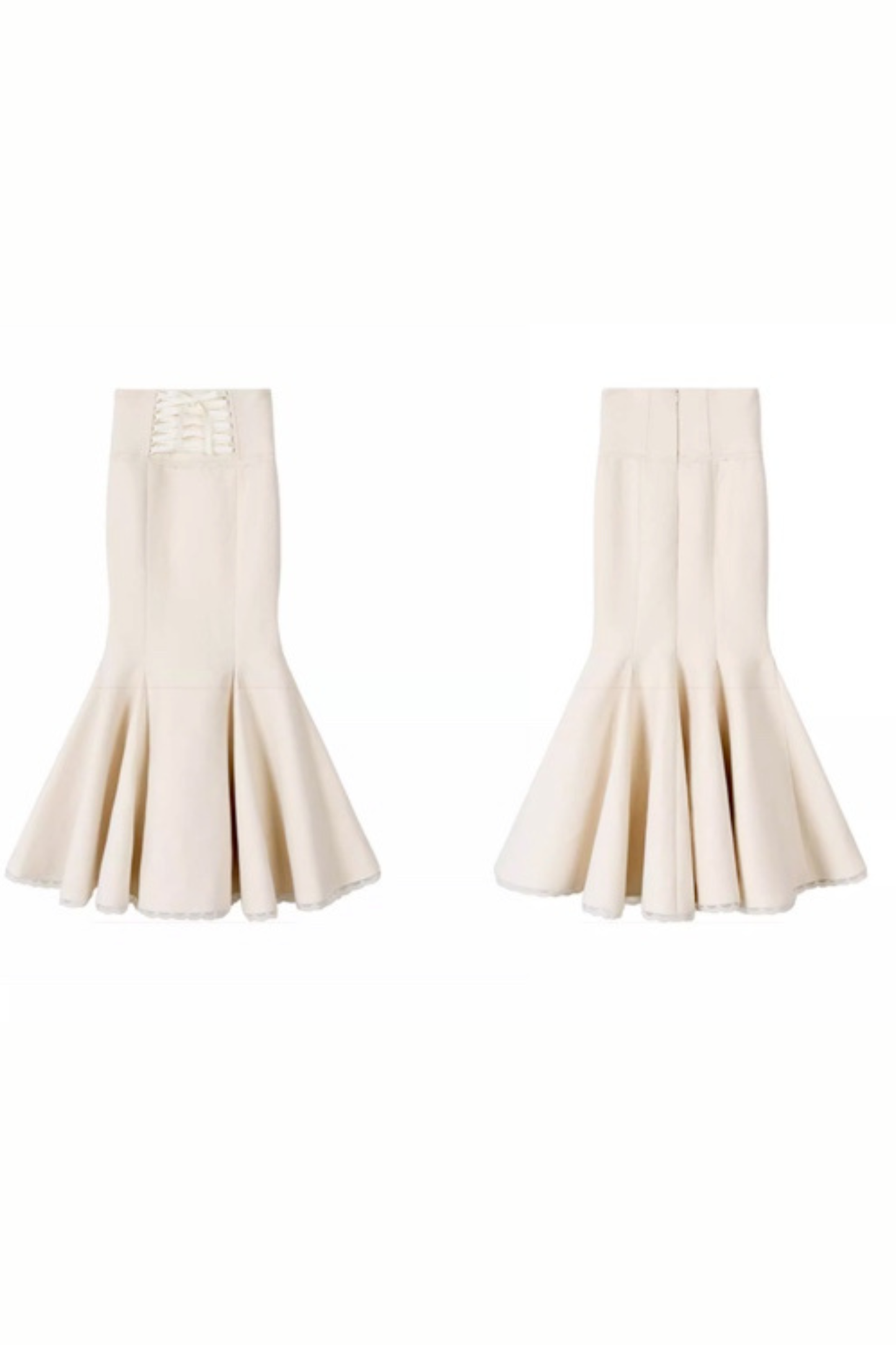 Elegant off-the-shoulder knit + mermaid skirt