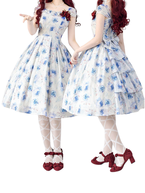 Forest Basket Elegan Trochrasic Lolley Ta Dress + Cardigan