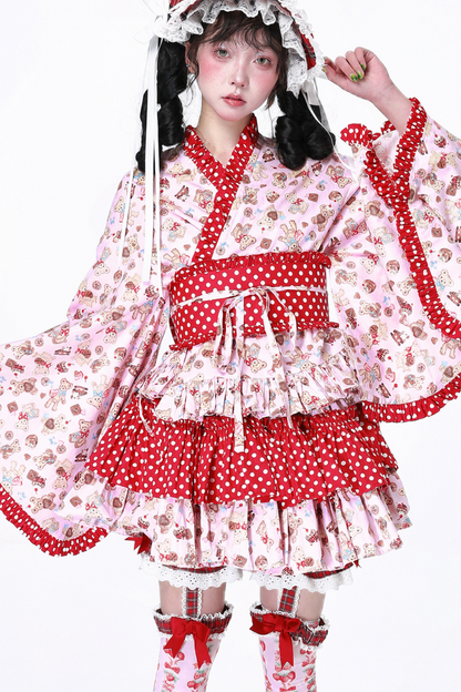 Retro-Pop-Lolita-Kimono-Oberteil