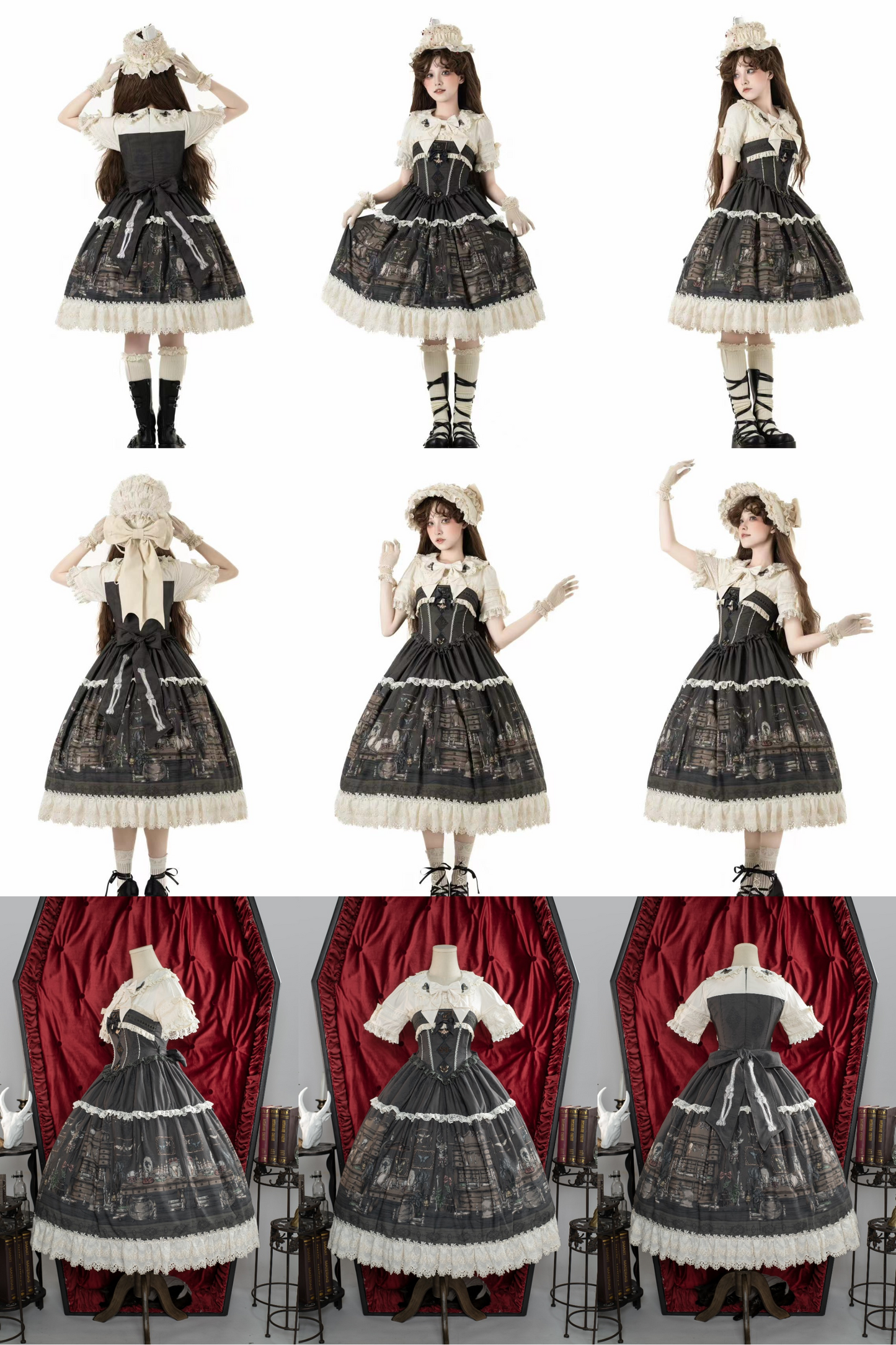 スペルコレクションルームステッチフェイクツーピースドレス