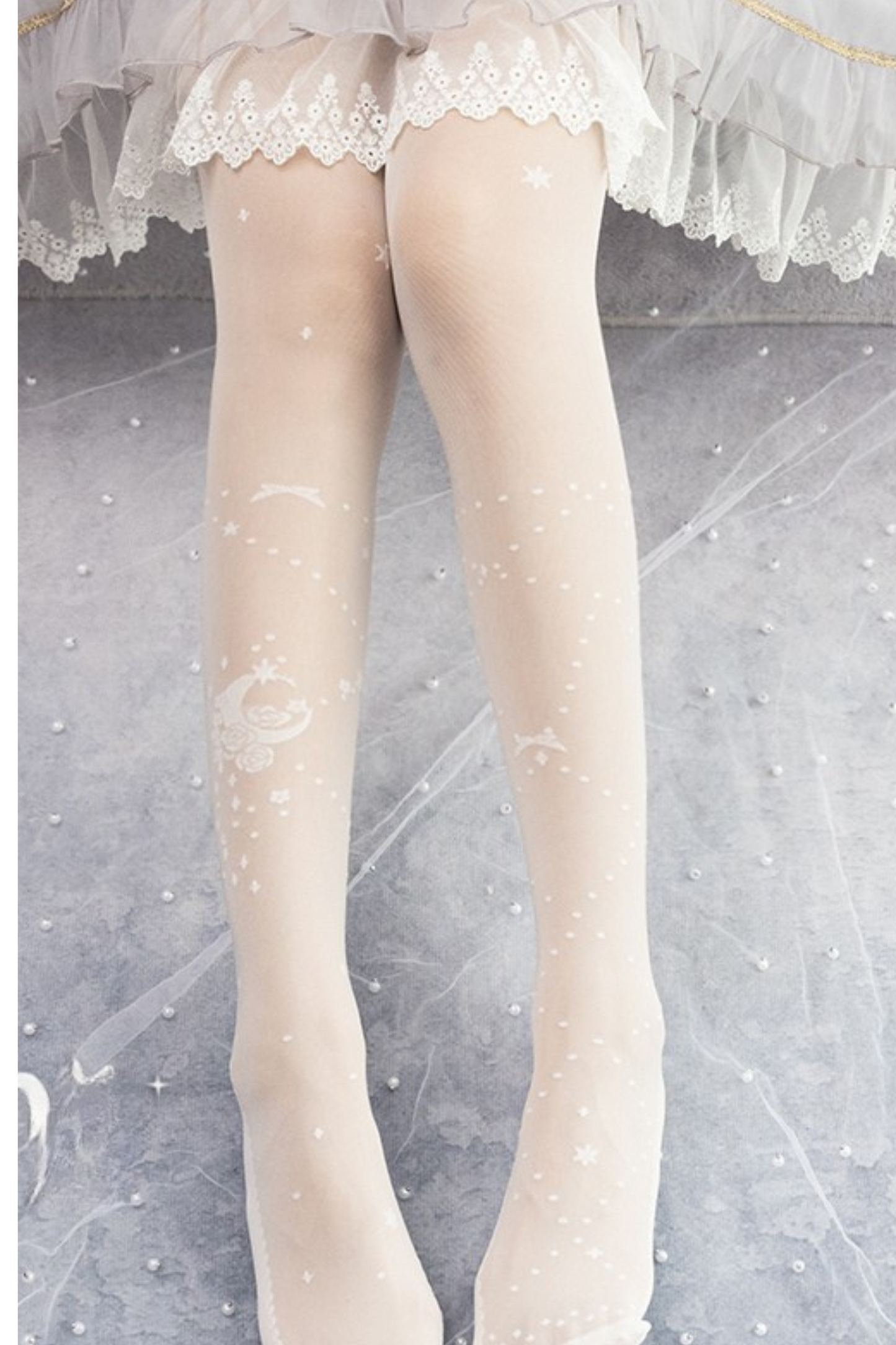 Sheer Ribbon Sweet Lolita Tights