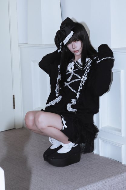 レーススイートゴシックスウェットトップス+パンツ