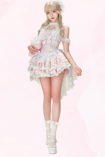 Sweet Girly Tiered Dress + Inner Skirt