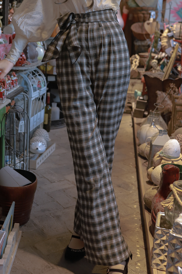 レトロシックモダンワイドレッグパンツ