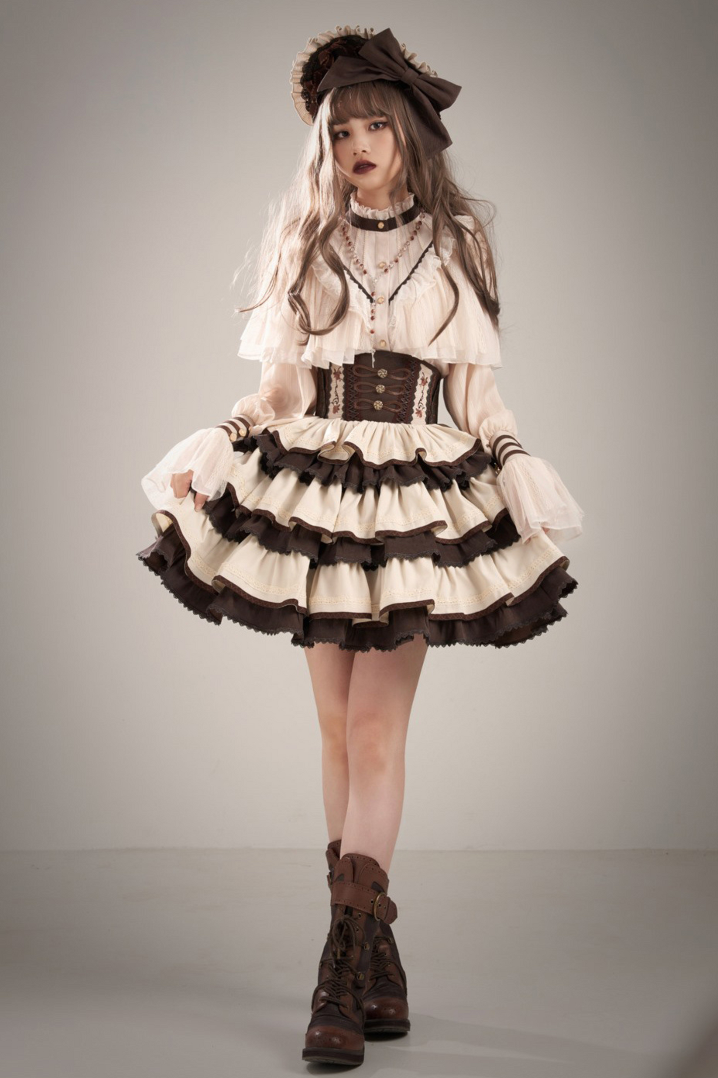 【予約商品】ロリータシャツ+フィッシュボーンスカート