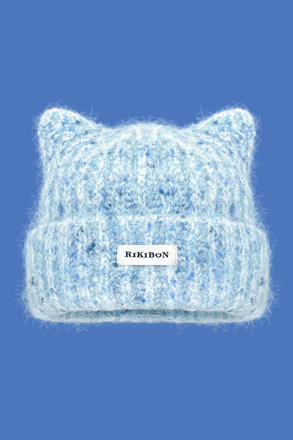 Y2K猫耳ニット帽