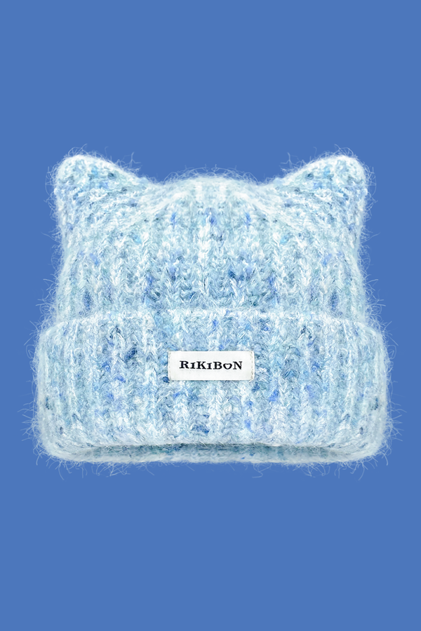 Y2K猫耳ニット帽