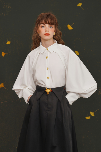 レトロラタンスリーブシャツ