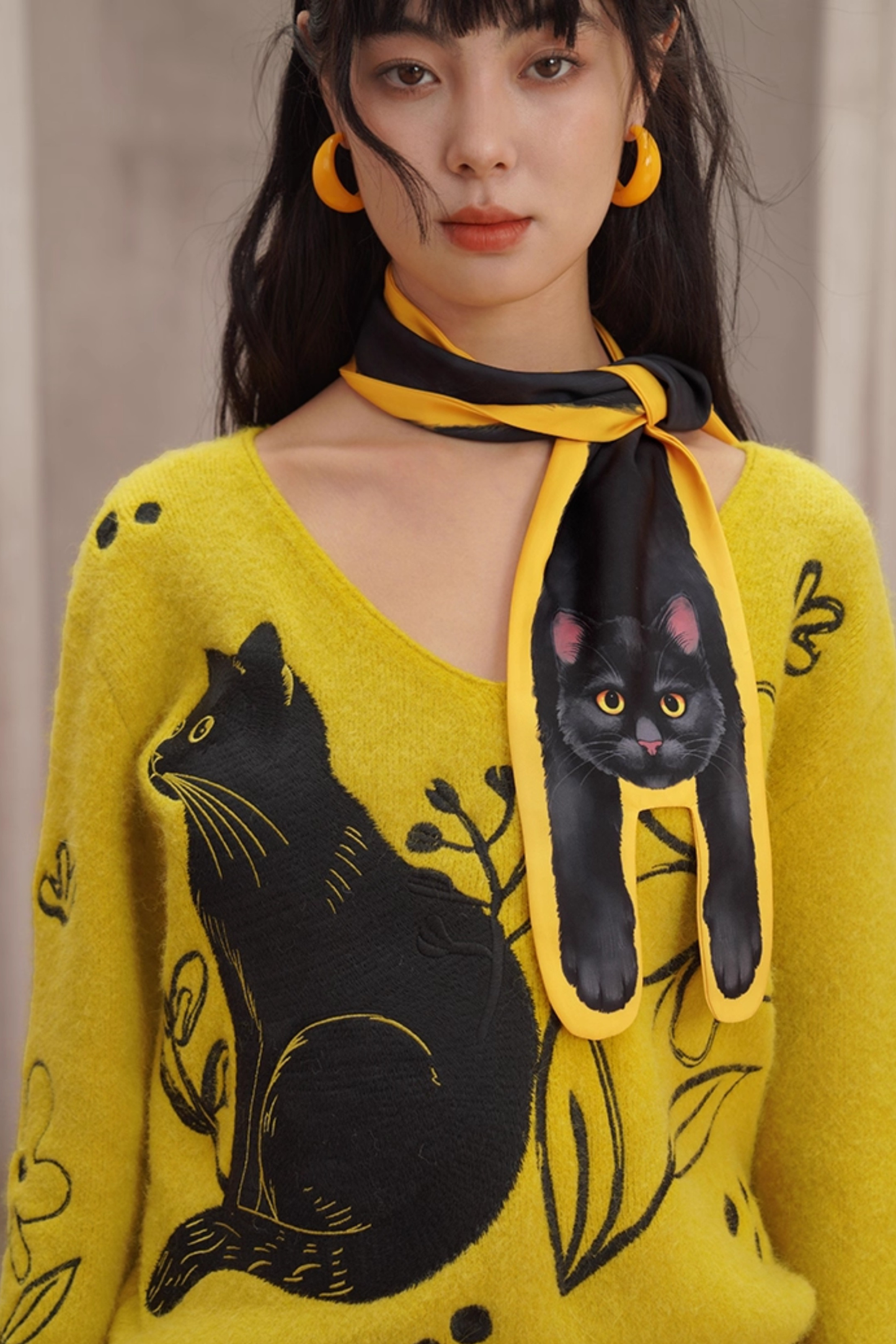 Cat Sweater Pullover Knit