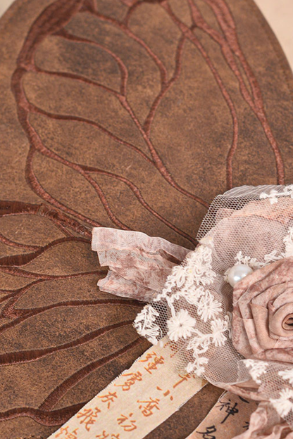 レトロブラウンバタフライワンショルダーバッグ