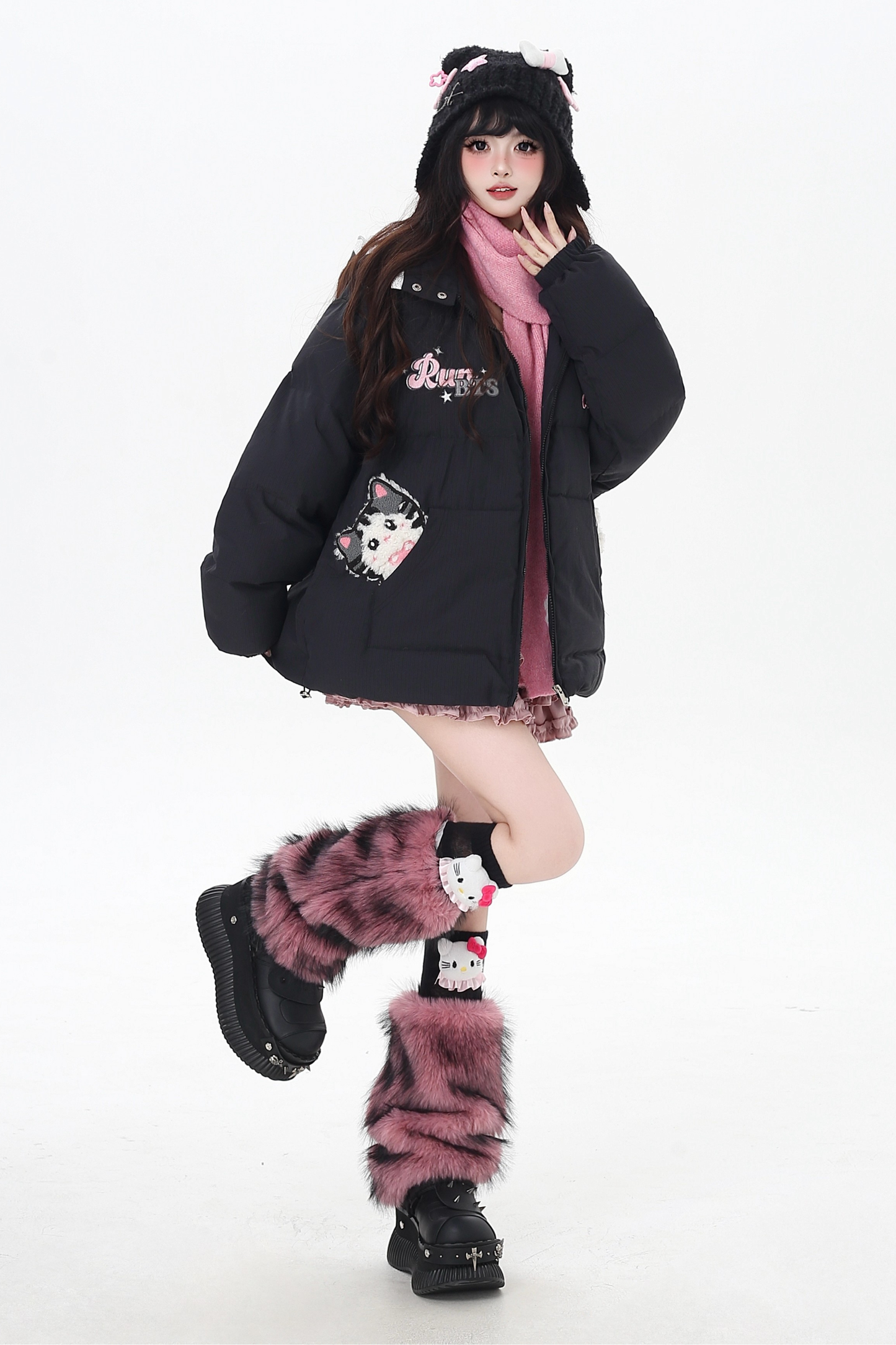 Digital Cat Down Jacket