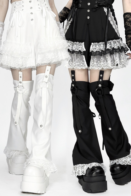 [Reservation product] Punk lace subculture pants