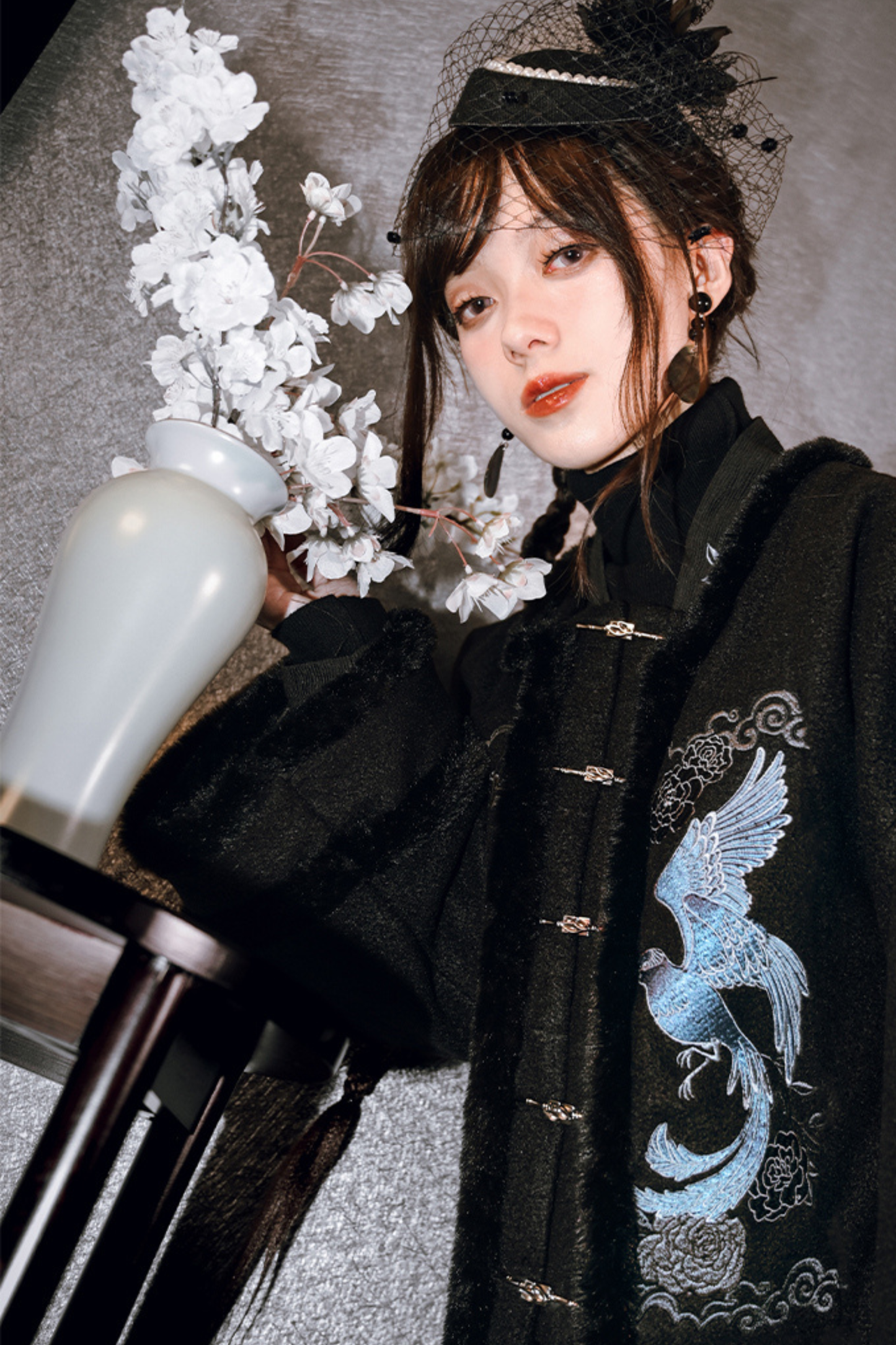 China Bird Design Coat