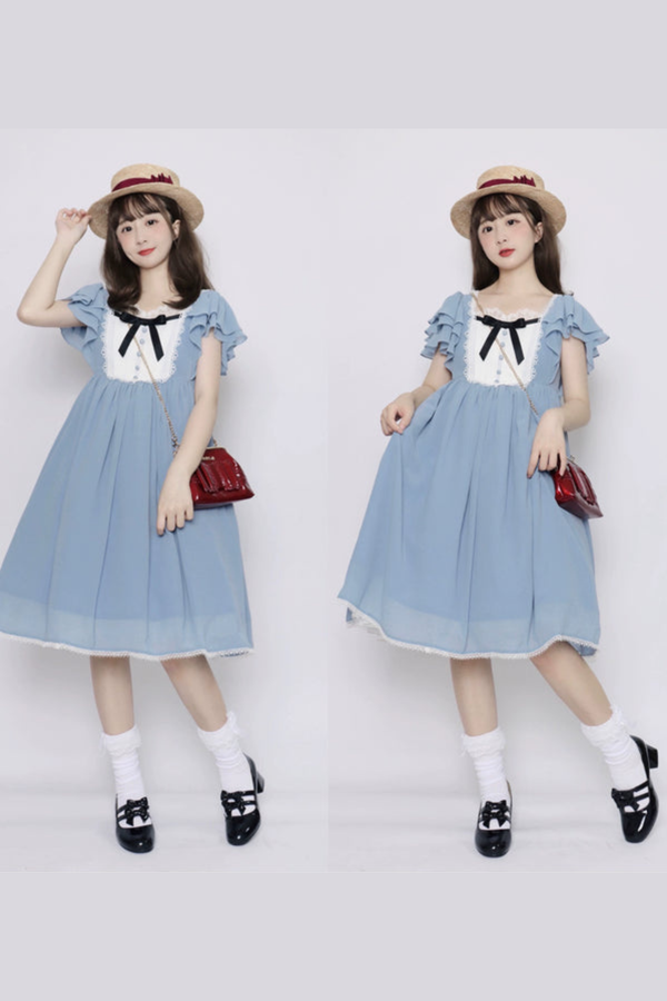 レトロメモリーフレアロリータドレス