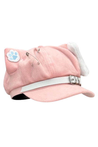 Blue Kitten Ear Beret