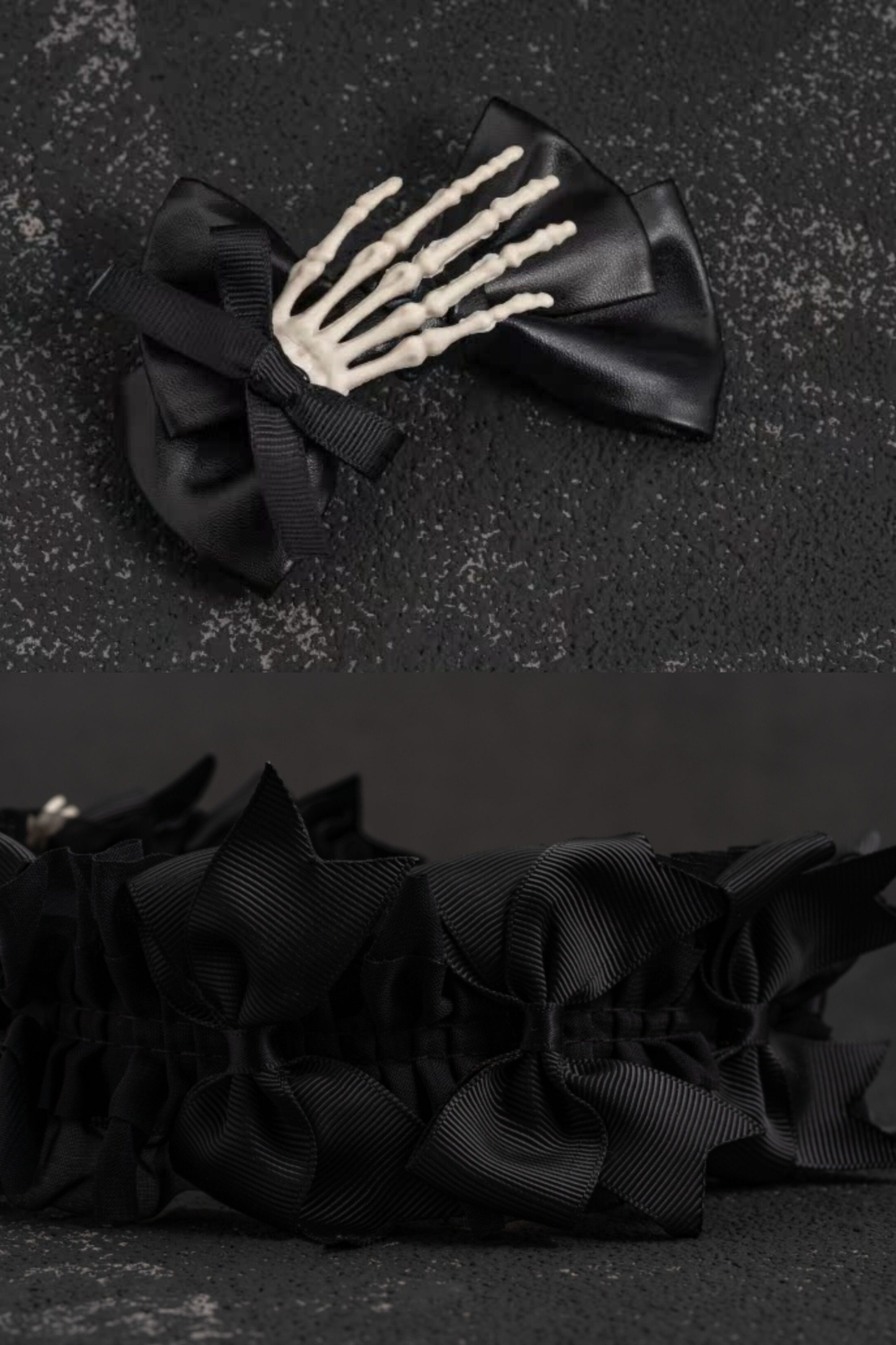 スカルリボンヘアーアクセサリー