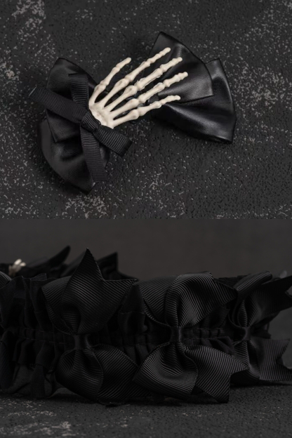 スカルリボンヘアーアクセサリー