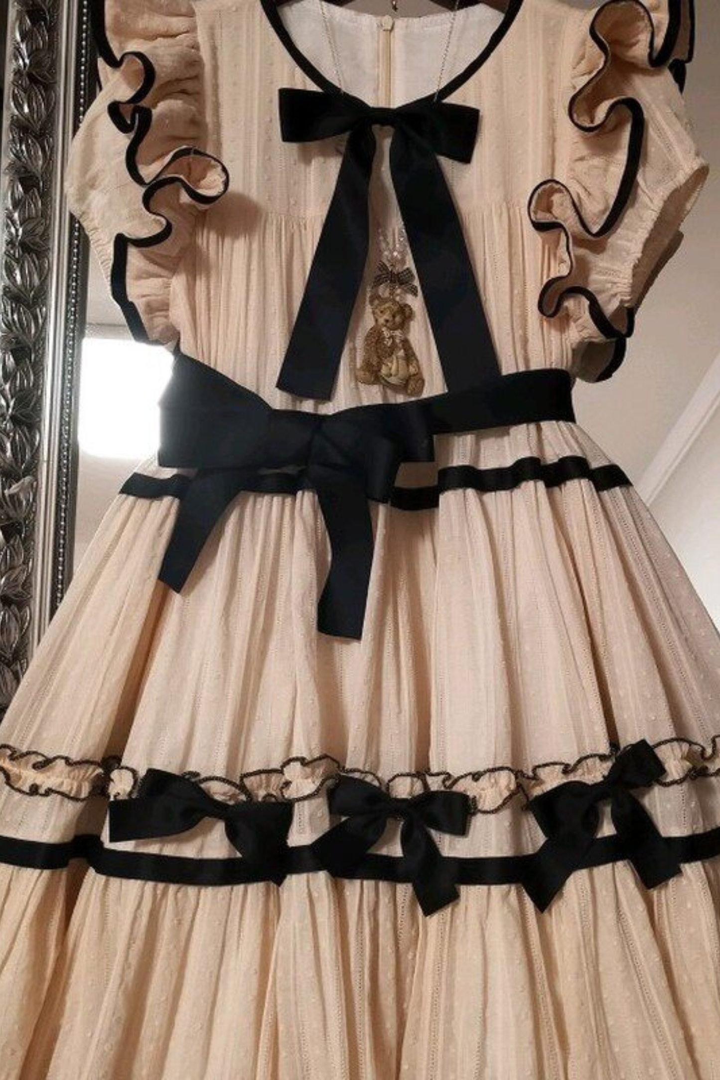 ミルクジャカードロリータドレス