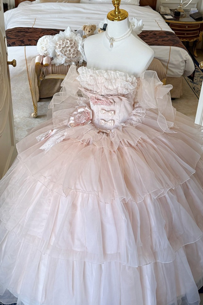 [Vorbestellung bis 30. März]Reines, süßes Hochzeitskleid + Ärmel + Schal