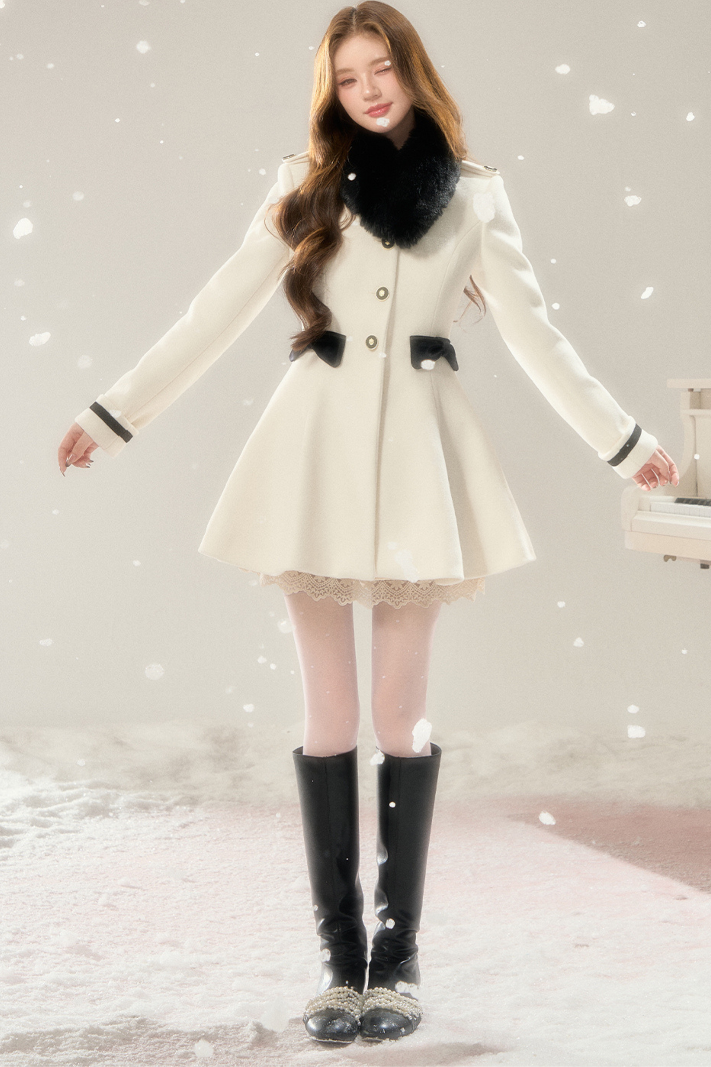 Old French Hepburn Wool Coat