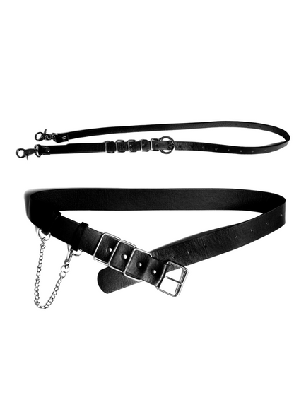 Military Uniform Metal Square Buckle Belt [Chain/Ring]