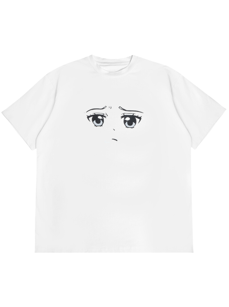 二次元イノセントアイドロップショルダーTシャツ