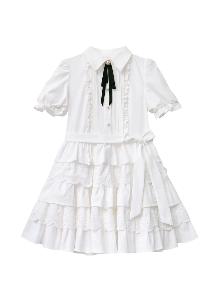大特価市 Dress White Pure Tiered Reservations] + Belchic – Ribbon Slim 工芸品