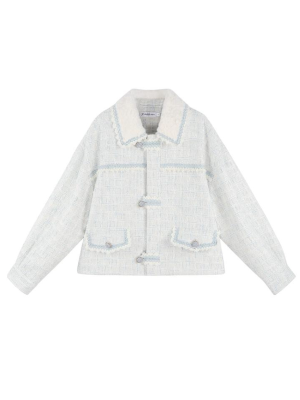 French Short Tweed Jacket + Tweed Pleated Skirt