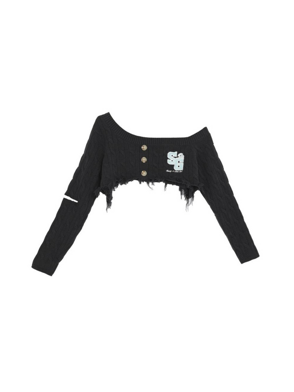 Sleeveless polo top + off-the-shoulder top