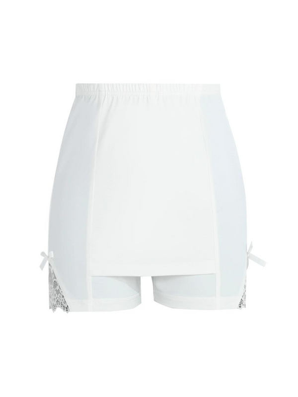 Lace Ribbon White Innerwear Shorts