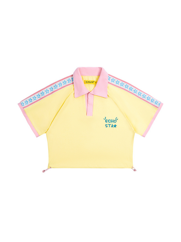 スターロゴラベルポロトップス＋サイドスターショートパンツ