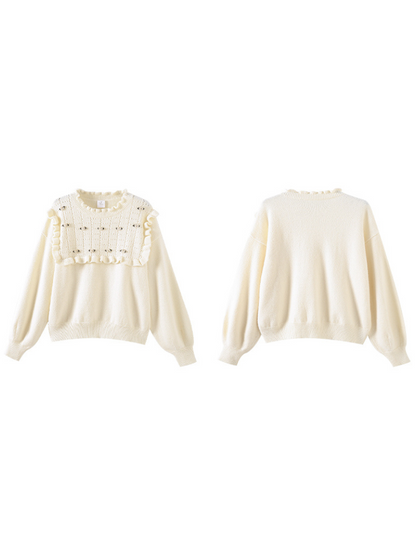 Retro Flower Milky Knit