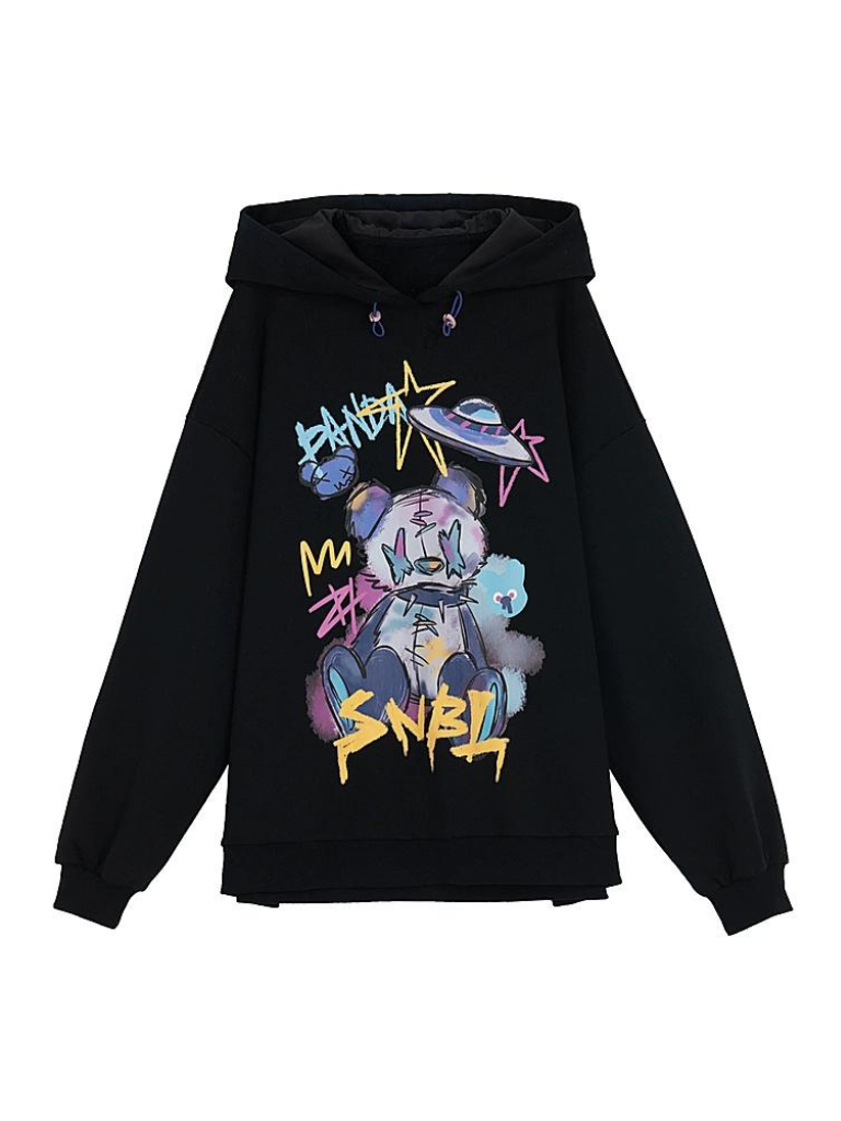 Punk Bear Cool Hooded Street Hoodie