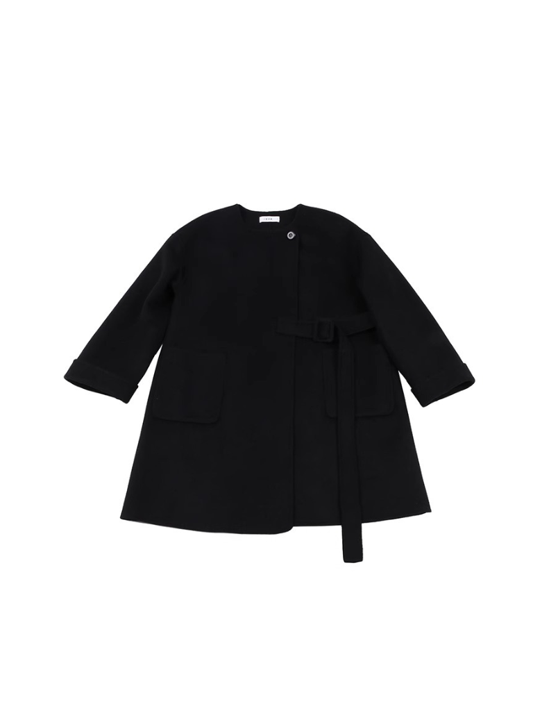 Mid-length loose high-end retro wool coat