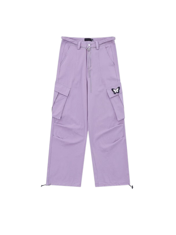 Pocket Loose Butterfly Pocket Pants