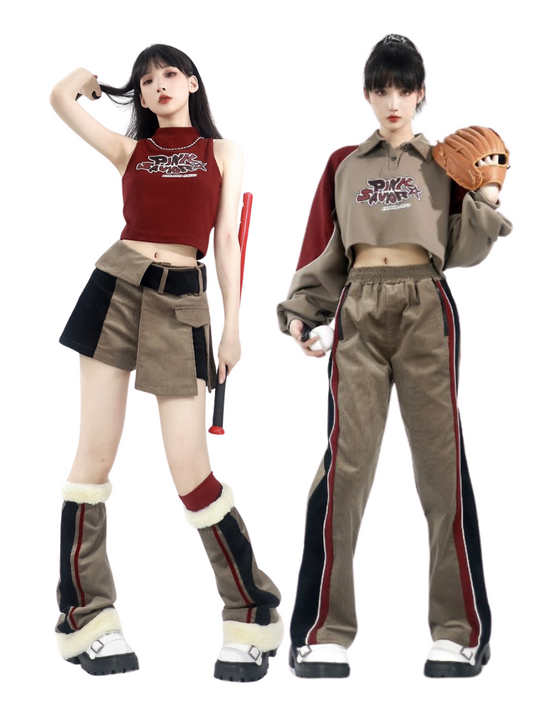 リミテッドカーキコーデュロイスプライジングスカートパンツスウェットシャツコレクションセット