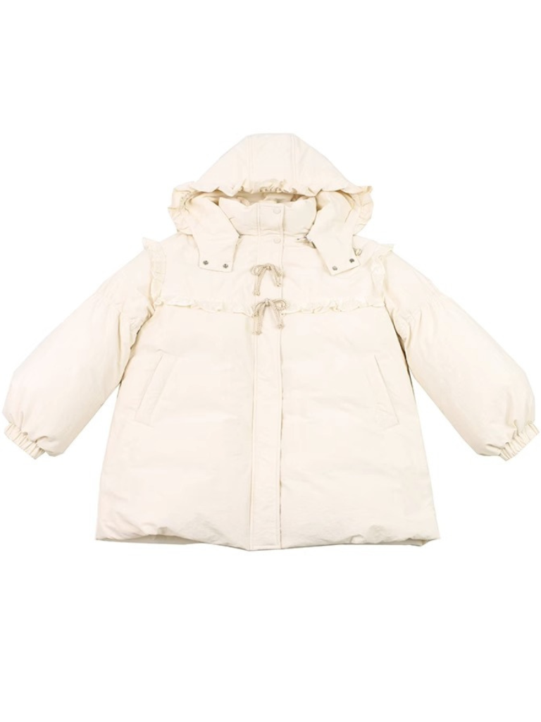 Milky Hood Down Jacket